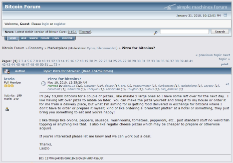 Bitcoin for Pizza?